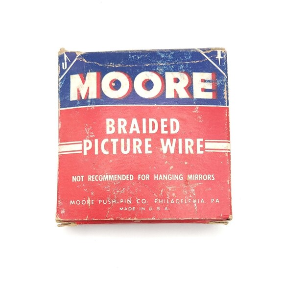 Moore Braided Picture Wire in Box No. 3 Vintage - Picture 1 of 3
